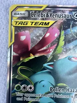 Celebi Venusaur GX SM167 Sun Moon Full Alt Art Holo Promo Pokemon TCG Card - Image 5