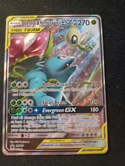 Celebi Venusaur GX SM167 Sun Moon Full Alt Art Holo Promo Pokemon TCG Card - Image 1