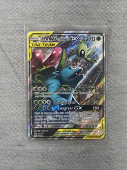 Celebi Venusaur GX SM167 Sun Moon Full Alt Art Holo Promo Pokemon TCG Card - Image 1
