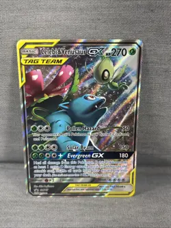 Celebi Venusaur GX SM167 Sun Moon Full Alt Art Holo Promo Pokemon TCG Card - Image 3