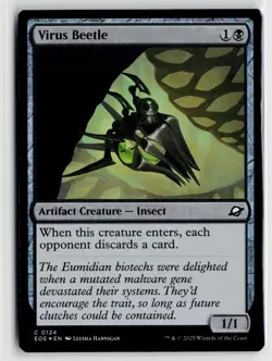 MTG Edge Of Eternities Virus Beetle Foil x1 NM - Image 1