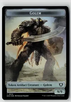 MTG Edge Of Eternities Elemental // Golem Token Foil x1 NM - Image 2
