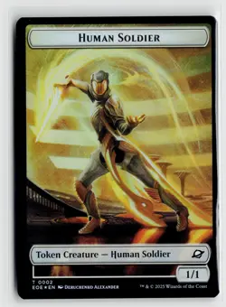 MTG Edge Of Eternities Human Soldier // Lander TokenFoil x1 NM - Image 1