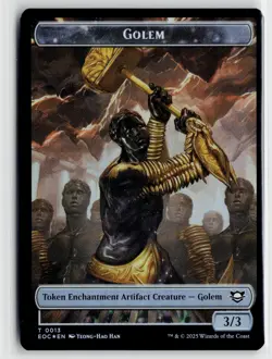 MTG Edge Of Eternities Golem // Shapeshifter Token Foil x1 NM - Image 1