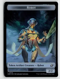 MTG Edge Of Eternities Robot //Sliver Token Foil x1 NM - Image 1
