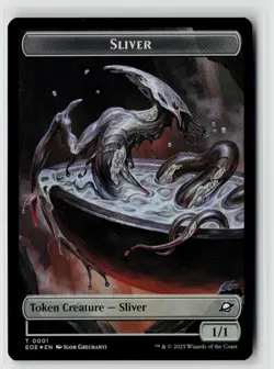 MTG Edge Of Eternities Robot //Sliver Token Foil x1 NM - Image 2