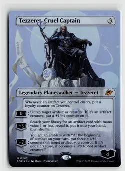 MTG Edge Of Eternities Tezzeret, Cruel Captain Borderless 287 Foil x1 NM - Image 1