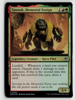 MTG Edge Of Eternities Tannuk, Memorial Ensign Foil x1 NM - Image 1