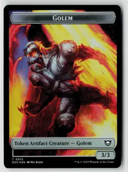 MTG Edge Of Eternities Copy // Golem Token Foil x1 NM - Image 2