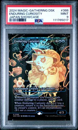 2024 MTG DUSKMOURN: HOUSE OF HORROR JPN SC #388 ENDURING CURIOSITY PSA 9 - Image 1