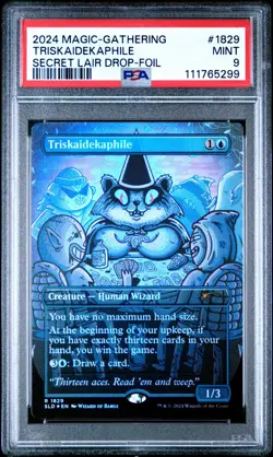 2024 MTG SECRET LAIR DROP FOIL #1829 TRISKAIDEKAPHILE PSA 9 - Image 1