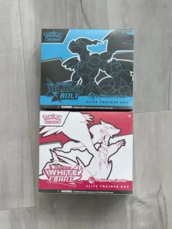 Pokemon Center Black Bolt White Flare Elite Trainer Box ETB Set Of 2 New Sealed - Image 1