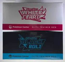 Pokemon Center Black Bolt White Flare Elite Trainer Box ETB Set Of 2 New Sealed - Image 3