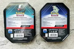 New Sealed Pokemon Tyranitar & Darkrai Triple Whammy Tin Booster Packs - Image 3