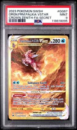 2023 POKEMON Origin Forme Palkia VSTAR (Secret) GG67 Crown Zenith: PSA 9 - Image 1