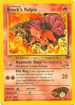 Brock's Vulpix [W Stamped] (#037/132) WOTC Promo MP Pokemon - Image 1