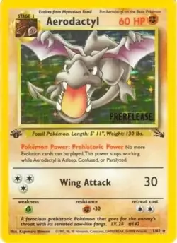 Aerodactyl (Prerelease, #01/62) - 1st Edition Holofoil WOTC Promo MP Pokemon - Image 1