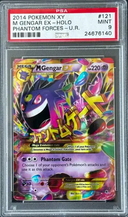 Pokemon M Gengar EX 121/119 XY PSA 9 Mint Phantom Forces UR Ultra Rare Holo - Image 1