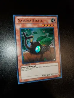 Yugioh 2010 Naturia Beetle SR 1st Ed. HA02-EN001 Near Mint - Image 2