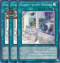 Yugioh! 3x Purrely Sleepy Memory OP24-EN010 Super Rare NM - Image 1