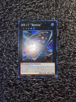 Yugioh K9-17 "Ripper" JUSH-EN035 Super Rare 1st Edition Near Mint - Image 1