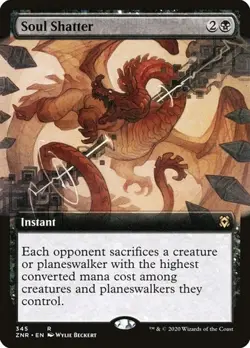Soul Shatter - Foil Extended Art Zendikar Rising NM MTG - Image 1