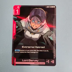 Extreme Hatred - Gundam Card Game #GD01-112 - GD01 - NM Foil Newtype Rising Sing - Image 1