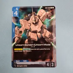 Unicorn Gundam (Unicorn Mode) - Gundam Card Game #GD01-005 - GD01 - NM Foil Newt - Image 1