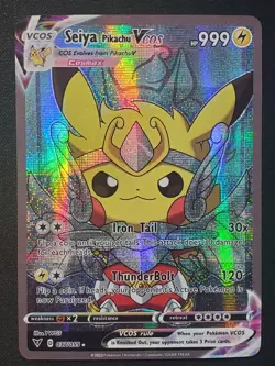 Seiya Pikachu Fan Art Cosplay Custom Card VCOS 037/055 NM - Image 1