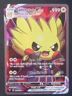 Lance Pikachu Fan Art Cosplay Custom Card VCOS 023/055 NM - Image 1