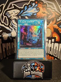 JUSH-EN040 A Case for K9 : Super Rare 1st Edition Mint YuGiOh Card - Image 1