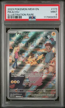 PSA 9 MINT Pikachu IR 151 English #173 Pokemon Card TCG - Image 1