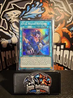 JUSH-EN038 K9-LC Release Restraint : Super Rare 1st Edition Mint YuGiOh Card - Image 1