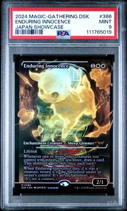 2024 MTG DUSKMOURN: HOUSE OF HORROR JPN SC #386 ENDURING INNOCENCE PSA 9 - Image 1