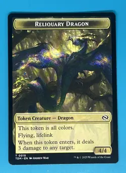 MTG - Tarkir Dragonstorm - Dragon // Reliquary Dragon #11/15 Token - Image 2