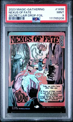 2023 MTG SECRET LAIR DROP FOIL #1498 NEXUS OF FATE PSA 9 - Image 1