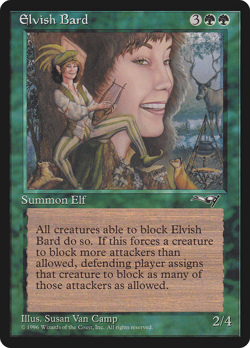 Elvish Bard x (4) Alliances MTG EX/NM U87 4RCards - Image 1