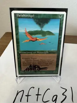 Birds of Paradise, MTG- German 4th Edition, Near Mint, Mark Poole Signature - Image 4
