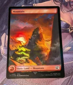 MTG *FOIL FULL ART * Final Fantasy MOUNTAIN #303 NM - Image 1