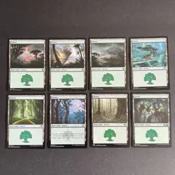 MTG Basic Land Forest Cards Lot Of 8 No Duplicates Wizards Of The Coast - Image 1