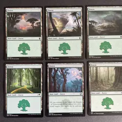 MTG Basic Land Forest Cards Lot Of 8 No Duplicates Wizards Of The Coast - Image 3