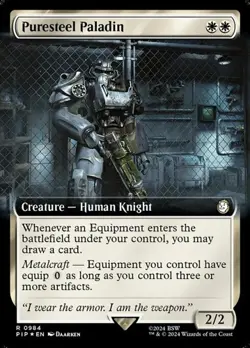 Puresteel Paladin - Surge Foil Extended Art PIP NM MTG - Image 1