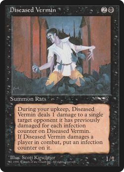 Diseased Vermin x (1) Alliances MTG EX/NM U46 4RCards - Image 1