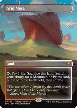 MTG English Arid Mesa (Borderless) NM Foil Special Guests - Image 1