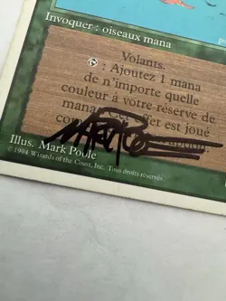 Birds of Paradise, MTG- French Revised, Played, Mark Poole Signature - Image 2