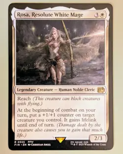 Rosa, Resolute White Mage - Final Fantasy #555 Rare - Mint, Pack Fresh - MtG - Image 1