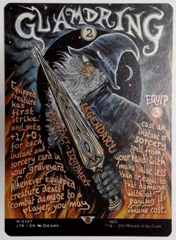 Glamdring (Borderless Poster Universes Beyond the Lord of the Rings MTG Magic NM - Image 1