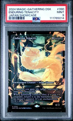 2024 MTG DUSKMOURN: HOUSE OF HORROR JPN SC #390 ENDURING TENACITY PSA 9 - Image 1