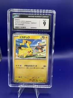 CGC Mint 9 Pikachu 120/SV-P Japanese 2023 Scarlet & Violet Promo Pokemon Card - Image 1