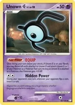 Unown [E] (#65/123) - Reverse Holofoil DP - Mysterious Treasures MP Pokemon - Image 1